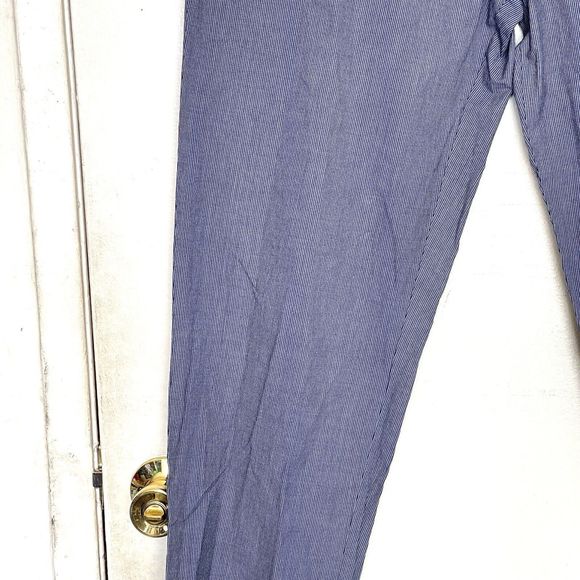 Armani Exchange Mens Pants Size 36 Striped Railroad Pockets Blue Dress Straight - Picture 5 of 14